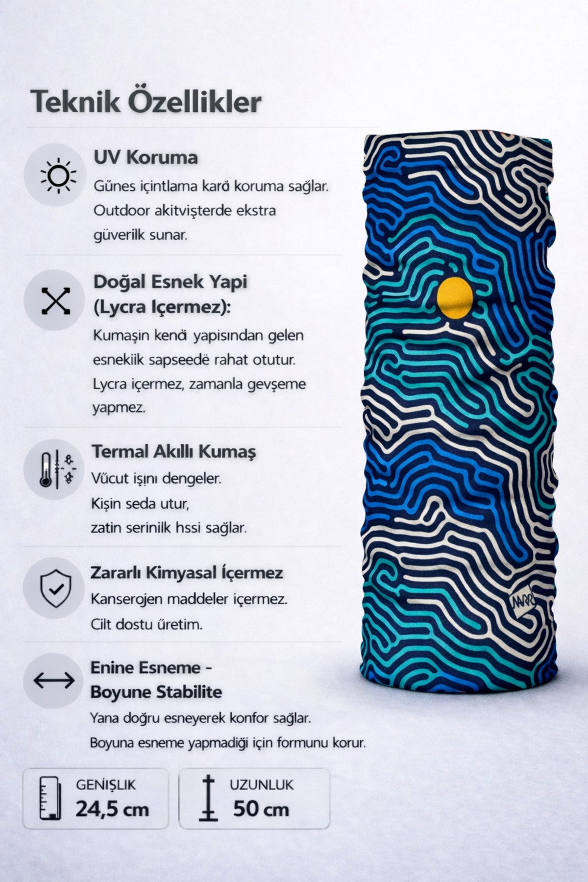 UV Korumalı Termal Buff Boyunluk – Motorsiklet, Bisiklet & Koşu