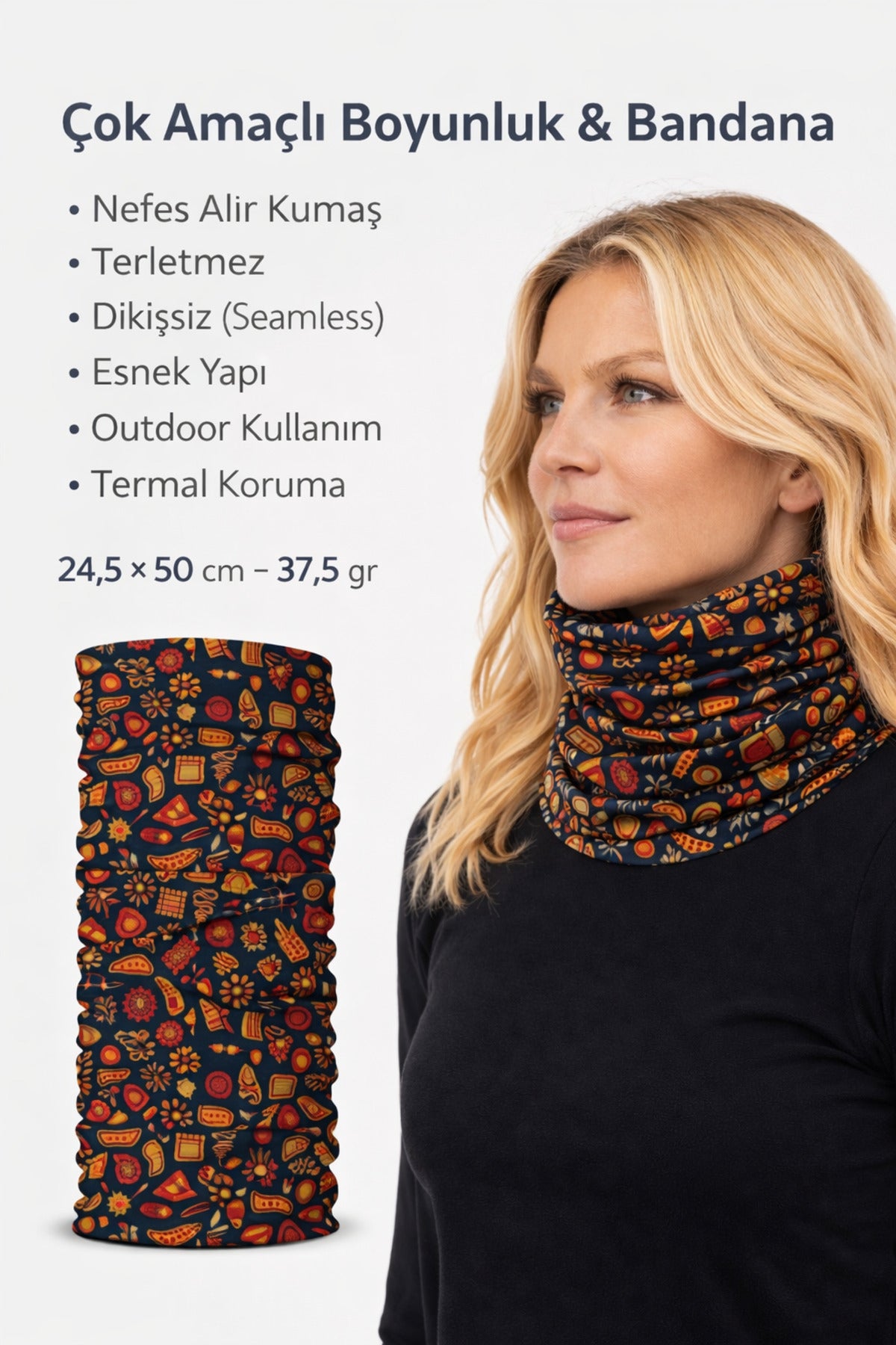 UV Korumalı Termal Buff Boyunluk – Motorsiklet, Bisiklet & Koşu