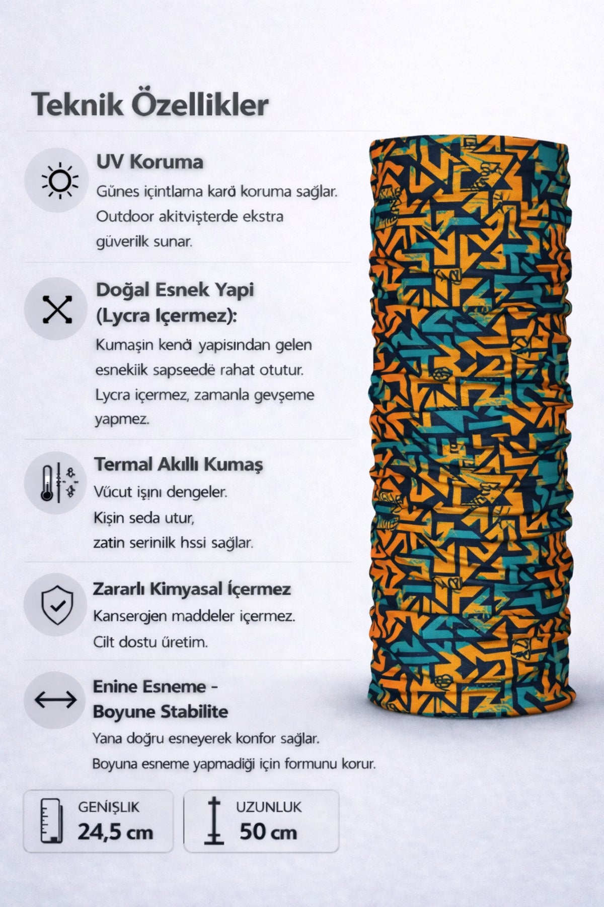 UV Korumalı Termal Buff Boyunluk – Motorsiklet, Bisiklet & Koşu