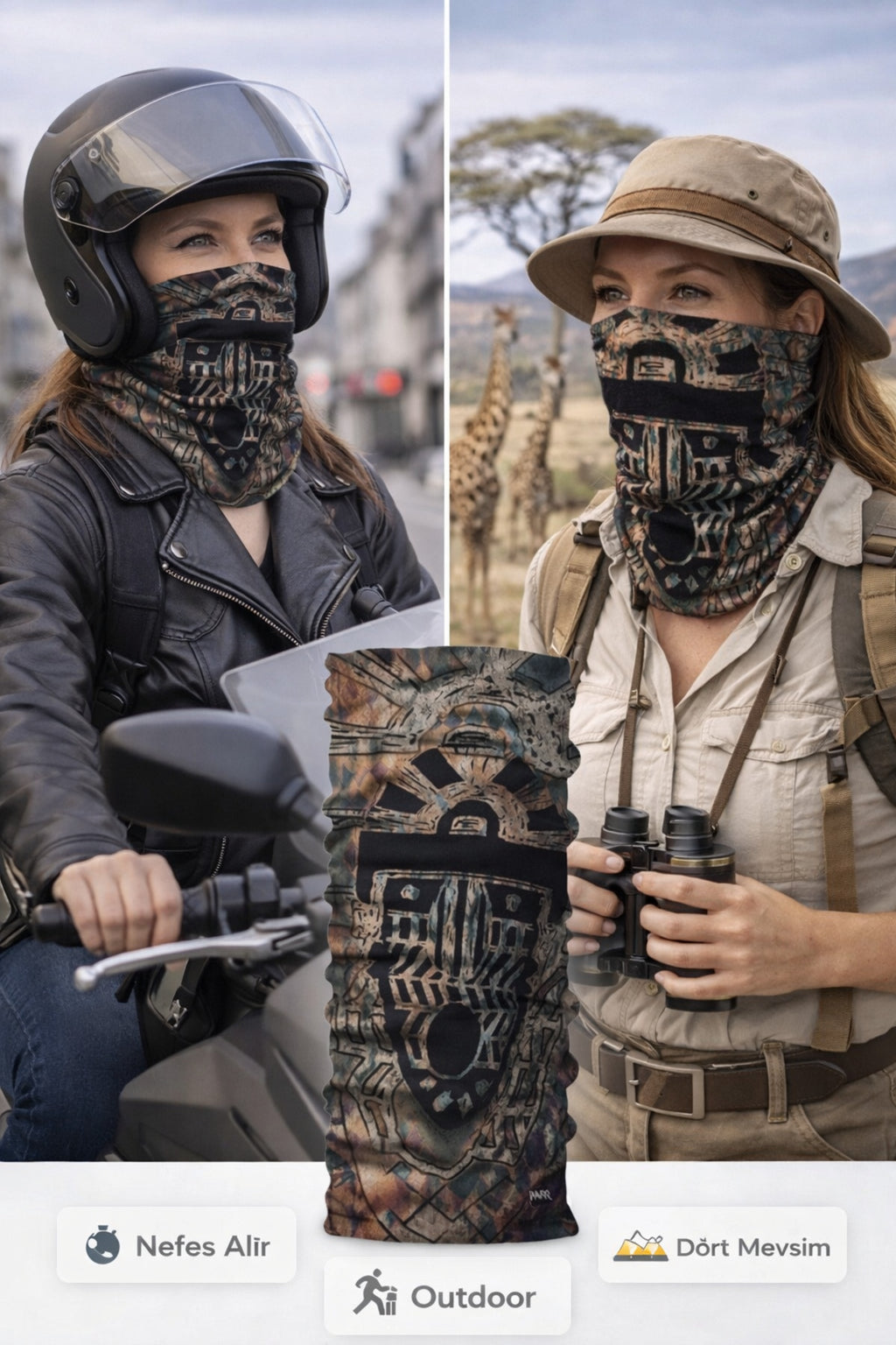 Termal Buff Boyunluk – UV Korumalı, Seamless | Motorsiklet & Outdoor