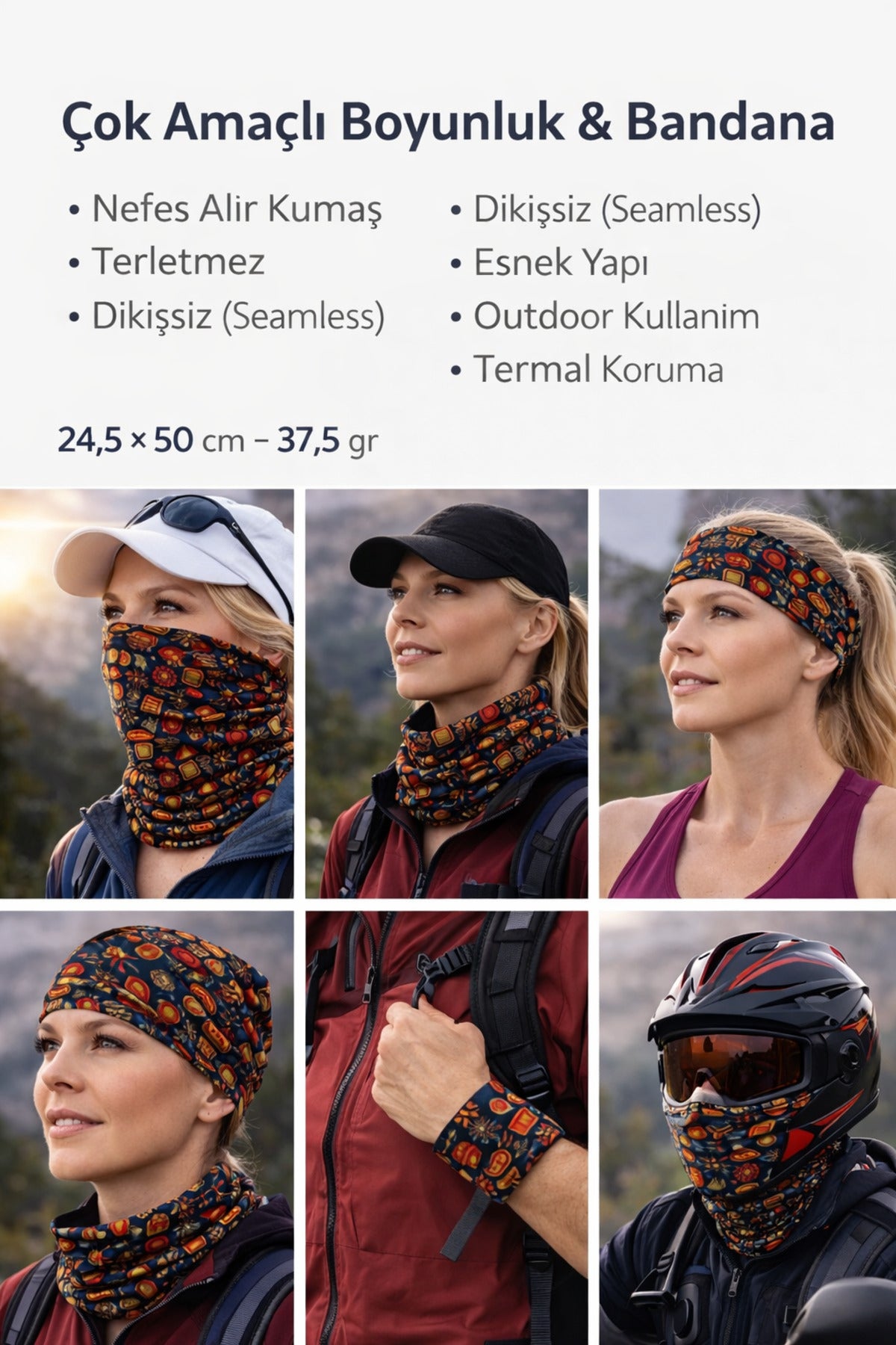 UV Korumalı Termal Buff Boyunluk – Motorsiklet, Bisiklet & Koşu
