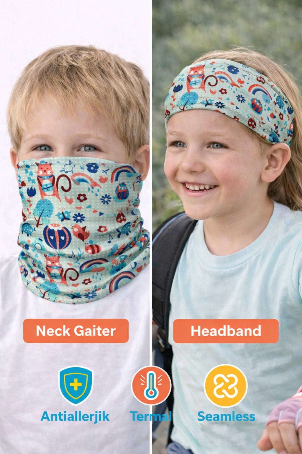 Çocuk Buff Boyunluk – UV Korumalı, Oeko-Tex Sertifikalı Termal Bandana