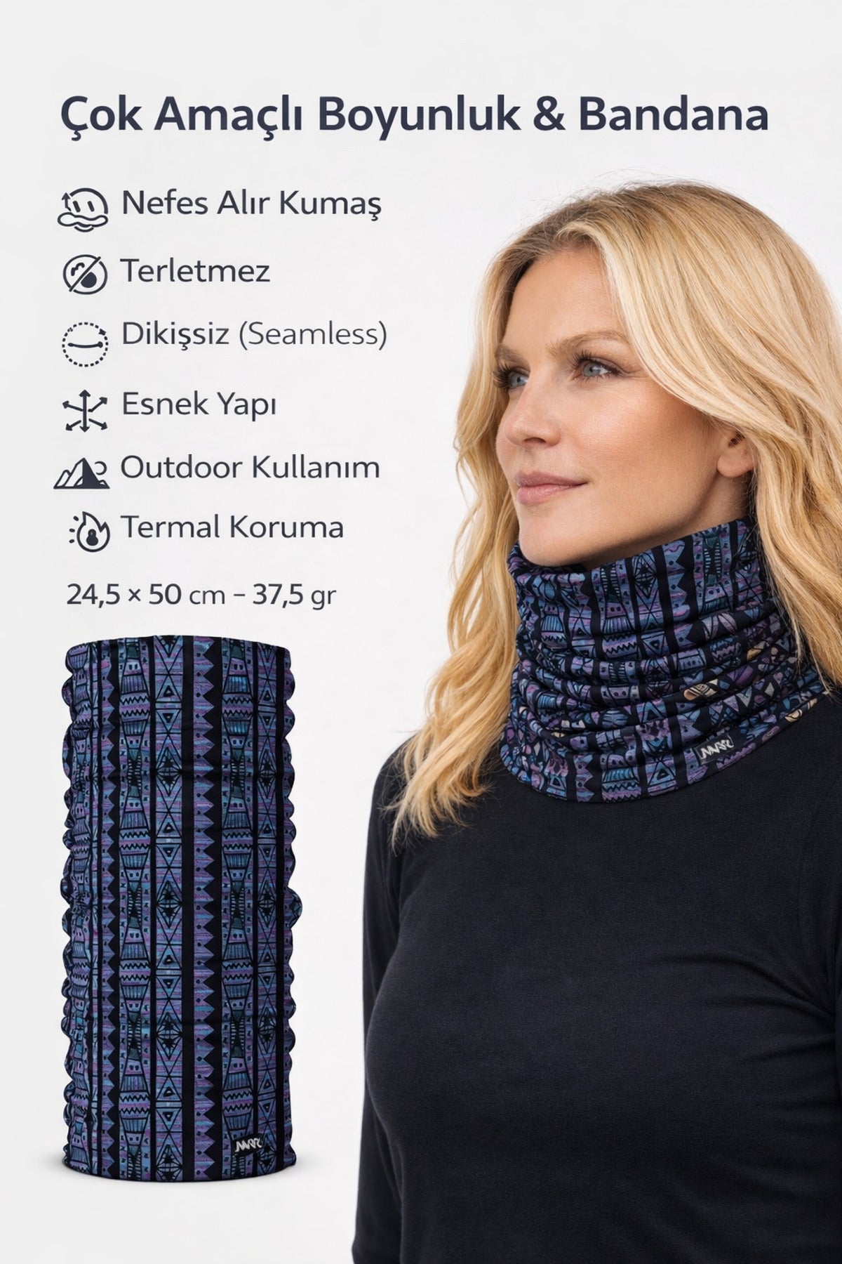 UV Korumalı Termal Buff Boyunluk – Motorsiklet, Bisiklet & Koşu