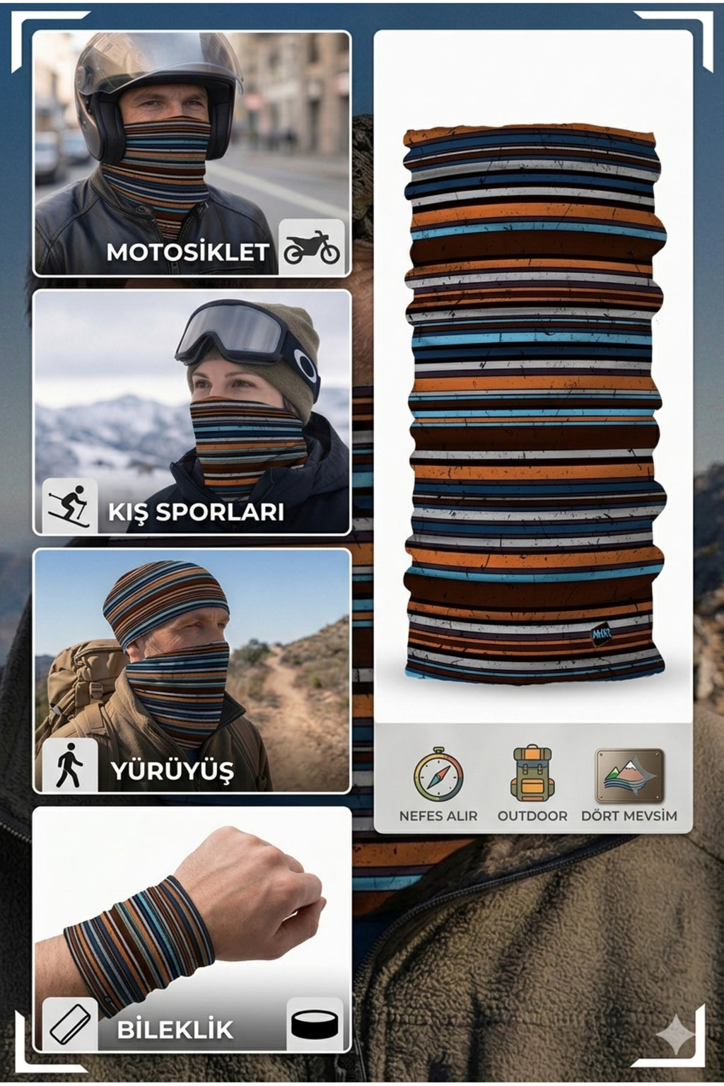 UV Korumalı Termal Buff Boyunluk – Motorsiklet, Bisiklet & Koşu