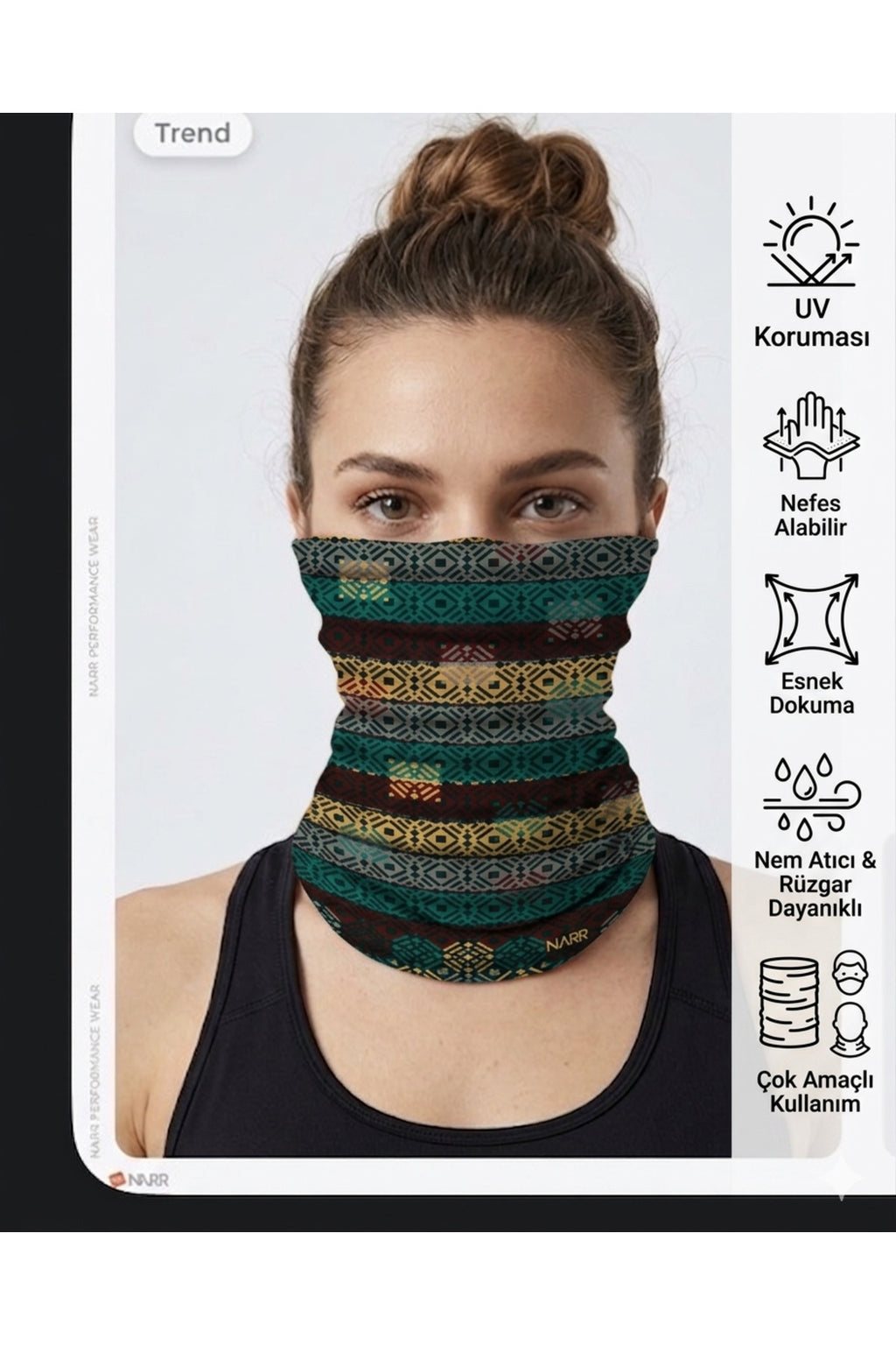 Termal Buff Boyunluk – UV Korumalı, Seamless | Motorsiklet & Outdoor