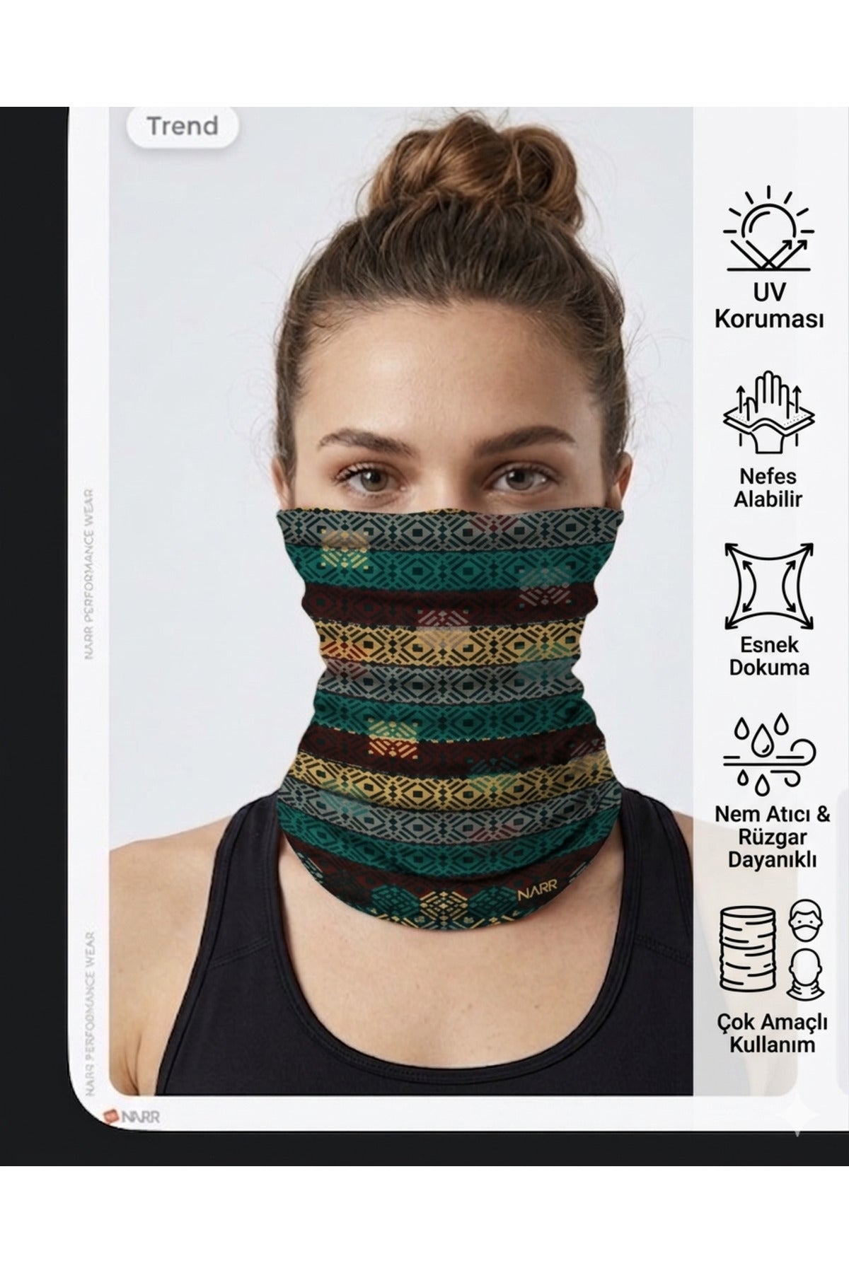 Termal Buff Boyunluk – UV Korumalı, Seamless | Motorsiklet & Outdoor