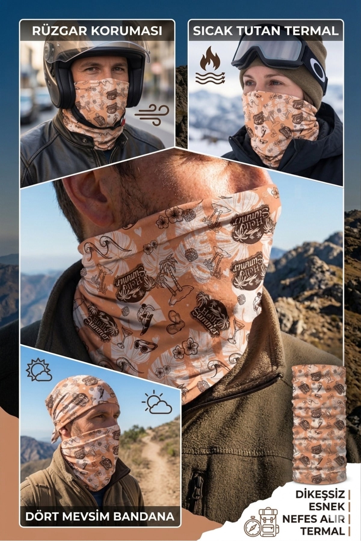 UV Korumalı Termal Buff Boyunluk – Motorsiklet, Bisiklet & Koşu
