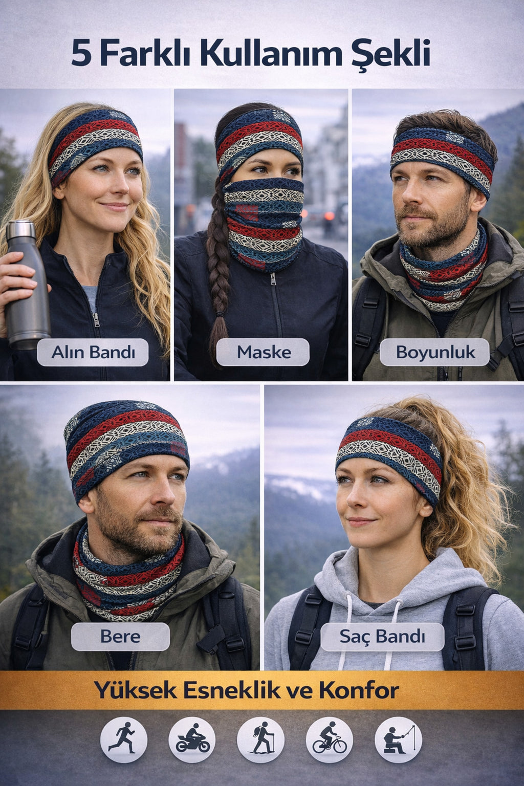 UV Korumalı Termal Buff Boyunluk – Motorsiklet, Bisiklet & Koşu