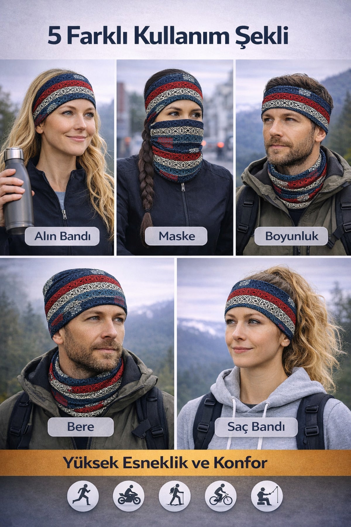 UV Korumalı Termal Buff Boyunluk – Motorsiklet, Bisiklet & Koşu
