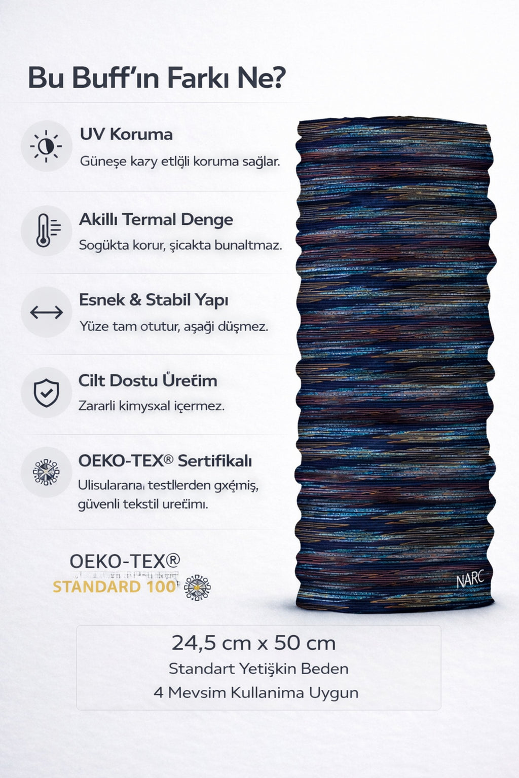 UV Korumalı Termal Buff Boyunluk – Motorsiklet, Bisiklet & Koşu