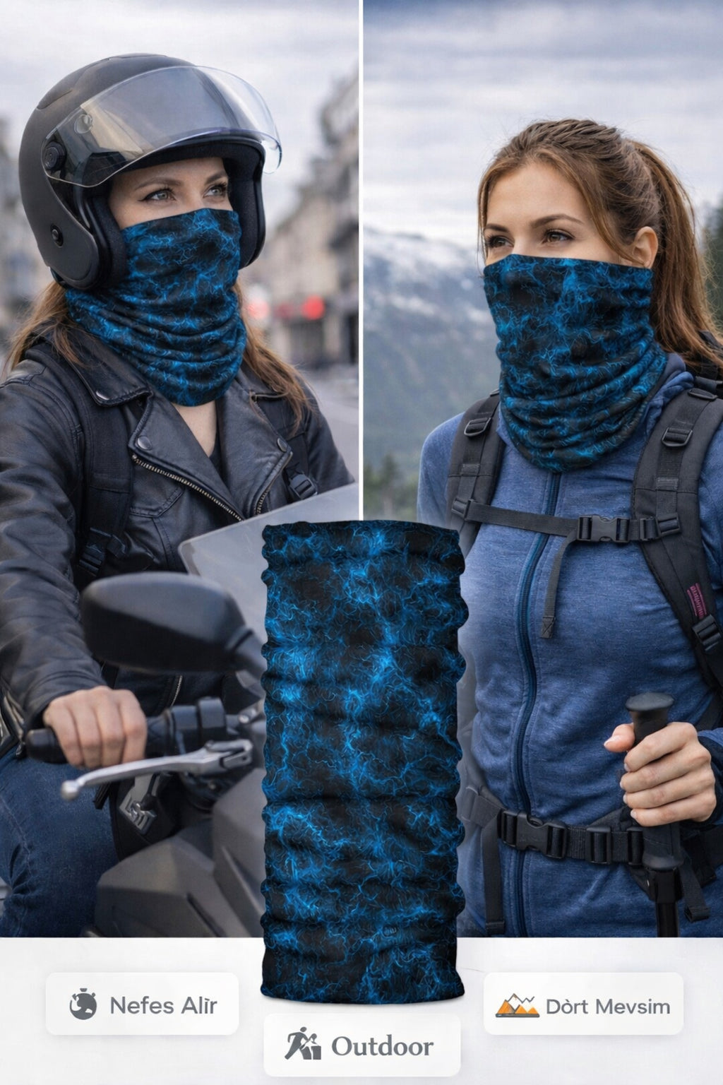 Termal Buff Boyunluk – UV Korumalı, Seamless | Motorsiklet & Outdoor