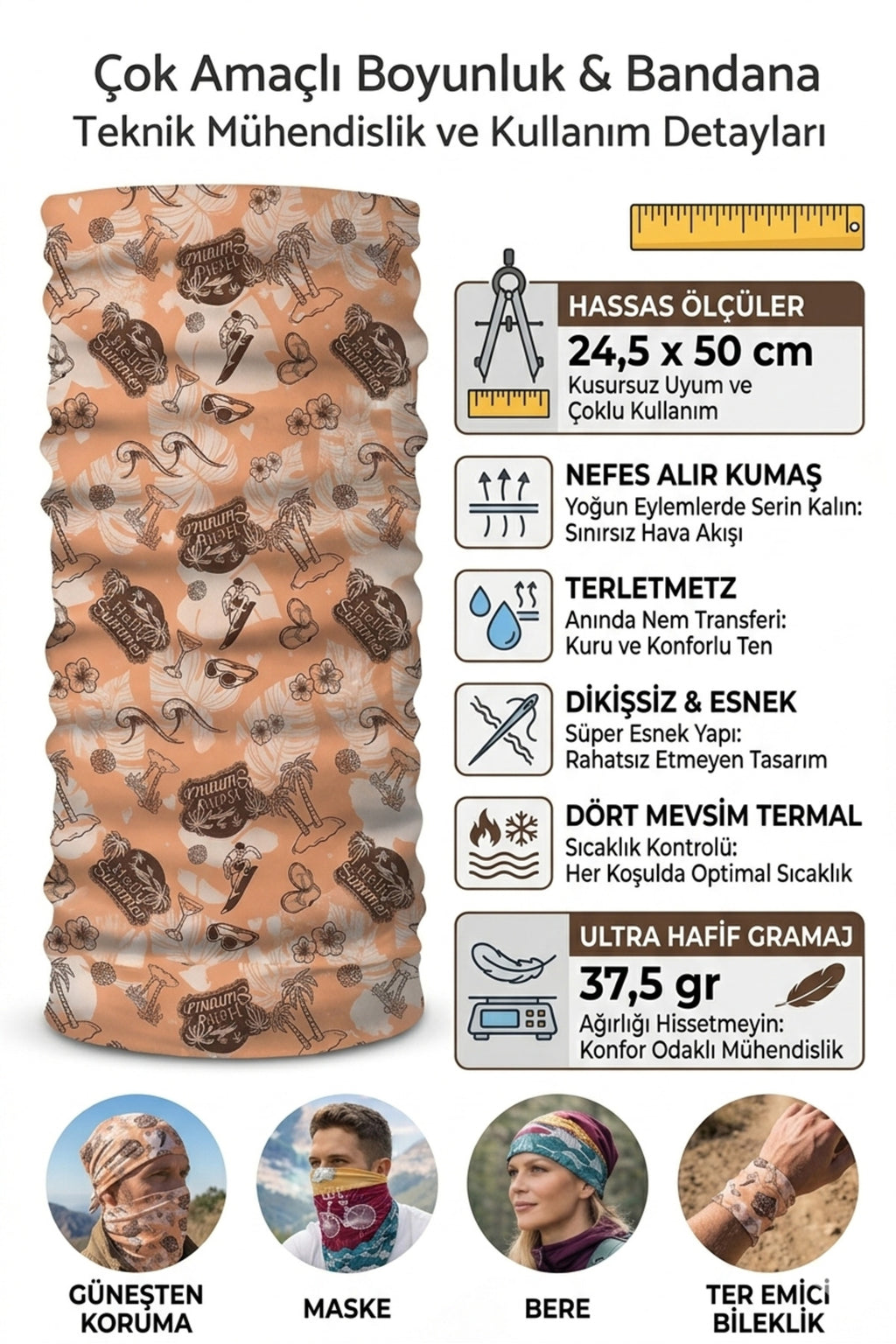 UV Korumalı Termal Buff Boyunluk – Motorsiklet, Bisiklet & Koşu